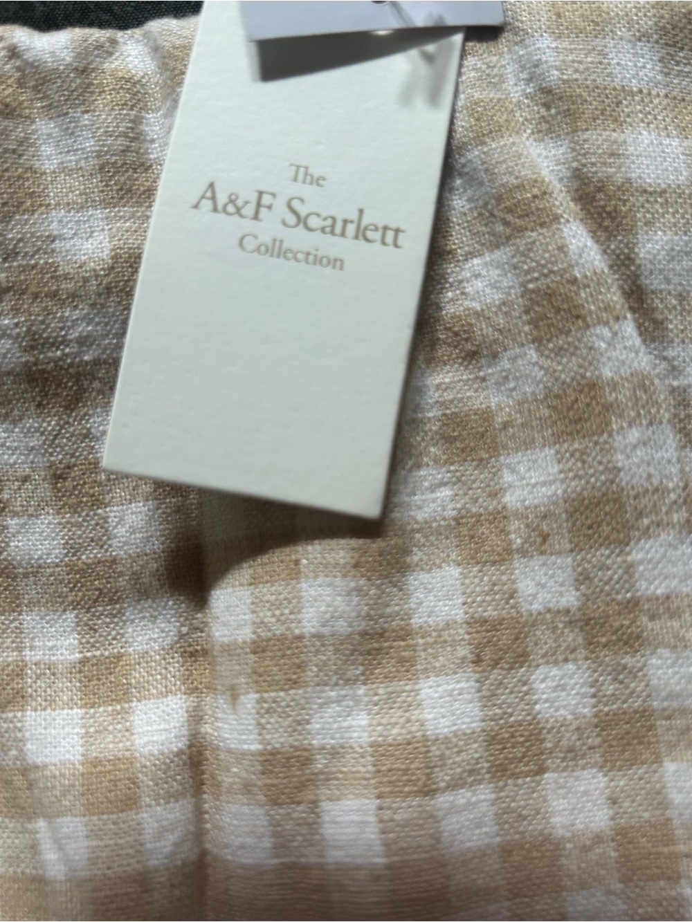 Abercrombie & Fitch High-Rise Gingham Mini Skirt in Beige and White - Picture 3 of 3